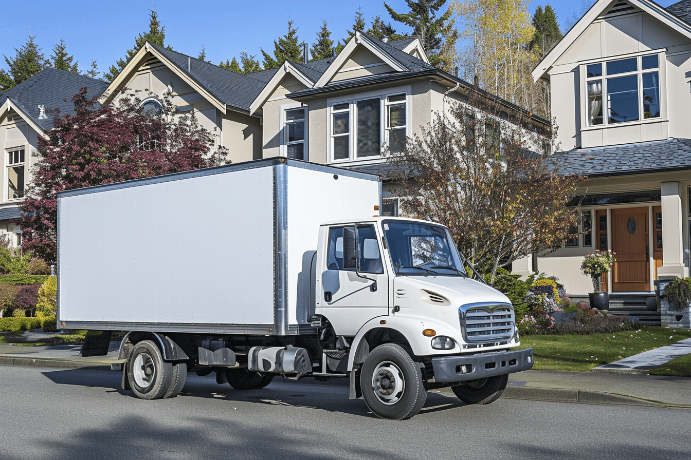 Picture of a moving box truck 